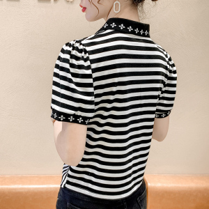PS25604# 新款韩版设计感扭结T恤女显瘦百搭时尚夏季短袖上衣 服装批发女装直播货源