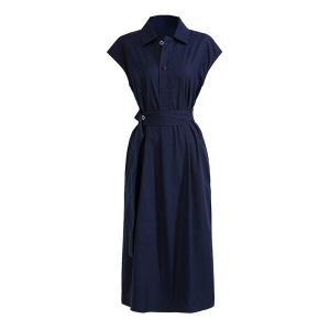 RY1529#裙子女夏法式polo领收腰显瘦设计感小众气质高级感连衣裙
