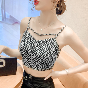 PS25605# 新款韩版夏季时尚百搭显瘦吊带女个性显瘦上衣 服装批发女装直播货源