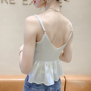 PS25606# 新款韩版夏季露肩吊带女时尚百搭显瘦个性上衣 服装批发女装直播货源