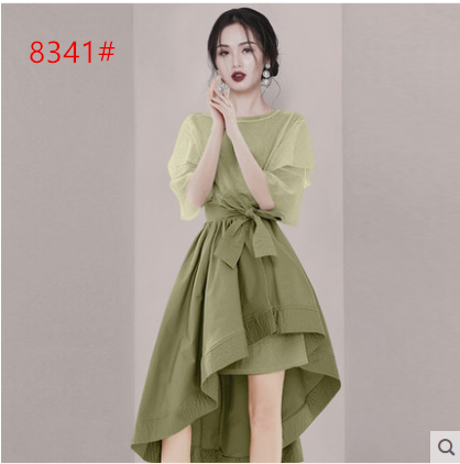 RM3451#女神范时尚高级感不规则套装裙 新款小个子高端女装两件套