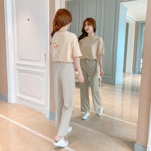 PS48226# 棉运动套装女夏季新款时尚韩版宽松学生休闲两件套潮 服装批发女装直播货源