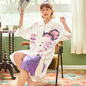 PS35373# 新款夏季冰雪丝睡裙甜美卡通睡衣韩版家居服