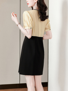 RM5889#新款小个子时尚假两件夏季连衣裙女小众高级感收腰显瘦a字裙