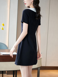 RM5891#小香风连衣裙简约娃娃领设计感高级小个子修身显瘦2023年新款女夏
