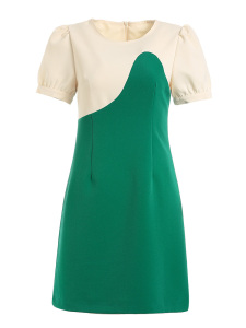 RM5892#连衣裙女夏2023新款女甜美修身拼接绿色小个子气质设计高级感小众