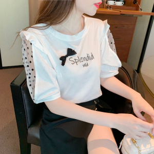 RM2122#夏季设计感学生减龄字母印花短袖T恤韩版上衣女