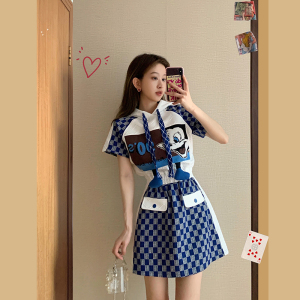 PS28136# 小香风连衣裙女新款夏季小个子收腰显瘦休闲卫衣裙