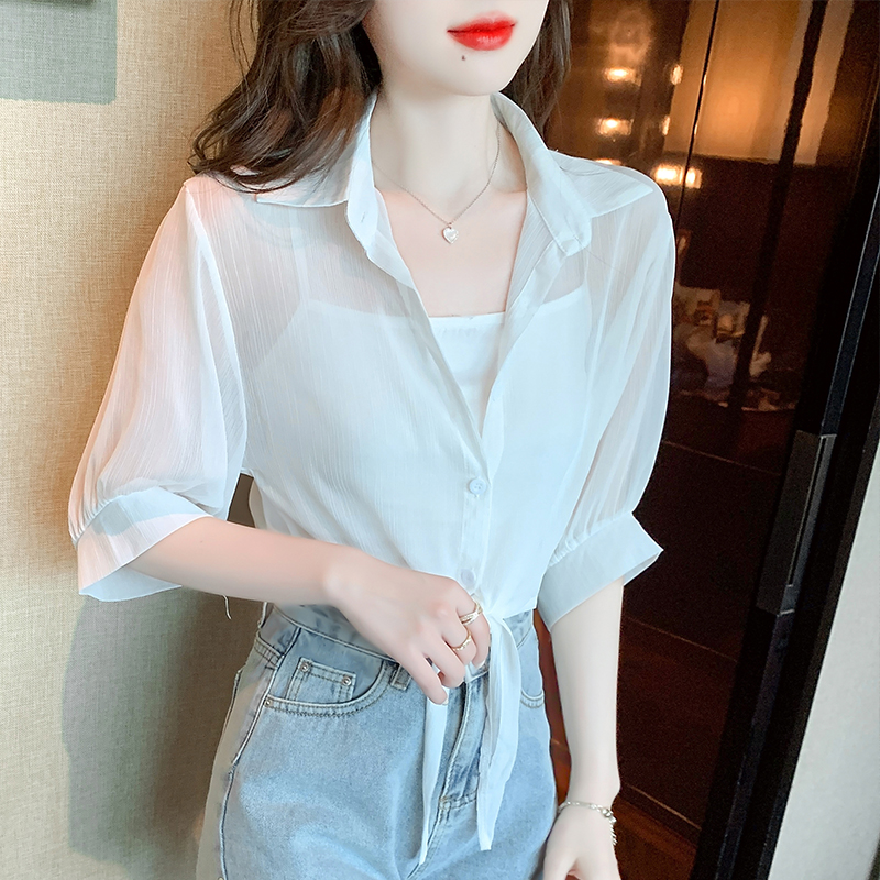 已出貨小披肩外套女2026春夏新款百搭雪紡防曬衣超薄短款外搭開衫