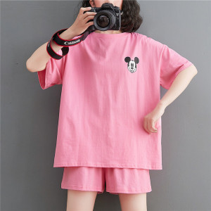 PS23289# 宽松休闲短袖t恤运动裤两件套女大码夏季时尚网红套装 服装批发女装直播货源