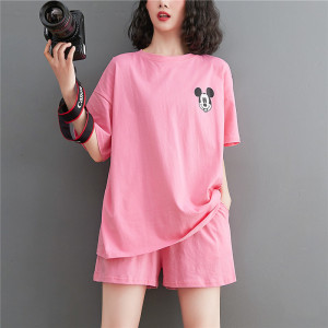 PS23289# 宽松休闲短袖t恤运动裤两件套女大码夏季时尚网红套装 服装批发女装直播货源