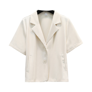 RM13197#夏装大码女装小西装短款外套小个子设计感西服上衣M-4XL200斤