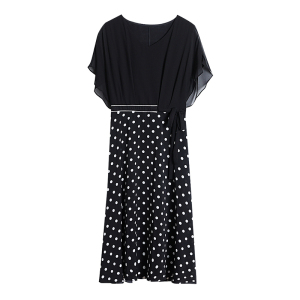 RM3504#新款夏装假两件连衣裙雪纺时尚高端夏季女装气质流行款裙子
