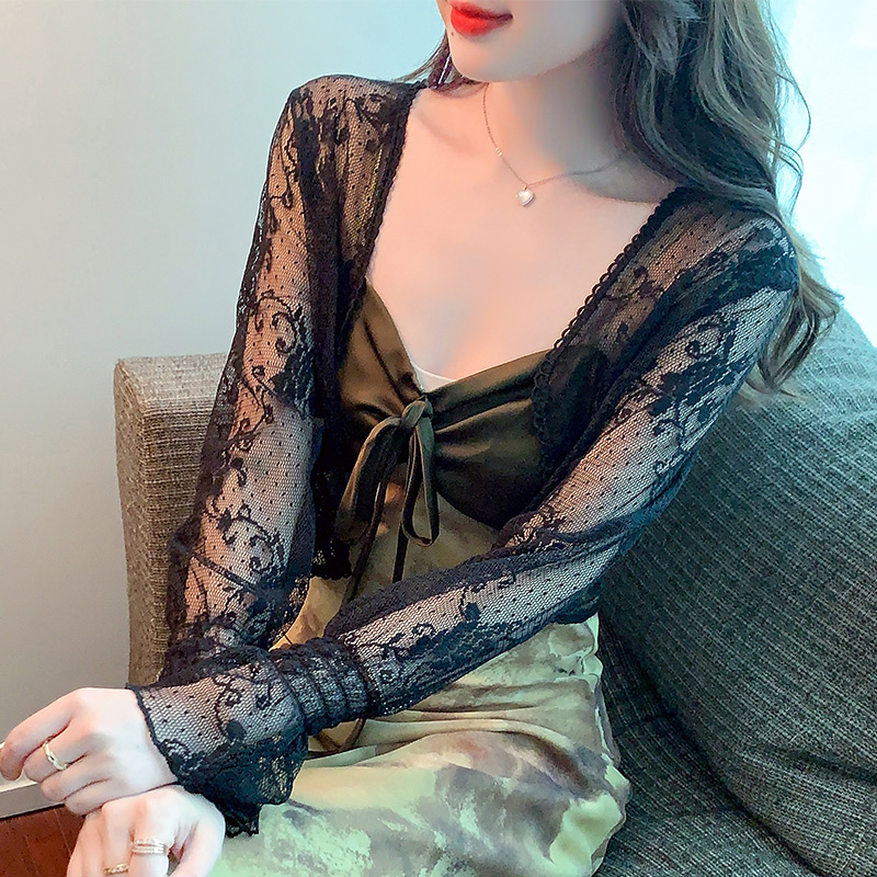 已出貨小披肩外套女2026春夏新款坎肩百搭雪紡防曬薄短款外搭開衫