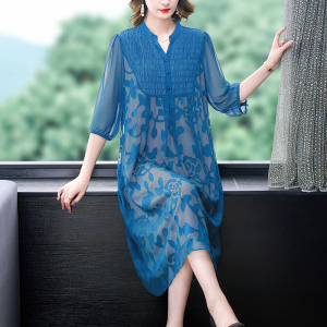 RM3295#夏季新款时尚韩版时尚洋气中年妈妈大码连衣裙女