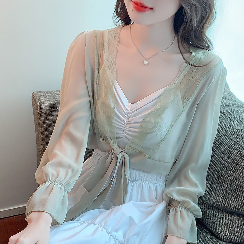 已出貨小披肩外套女2026春夏新款坎肩百搭雪紡防曬薄短款外搭開衫
