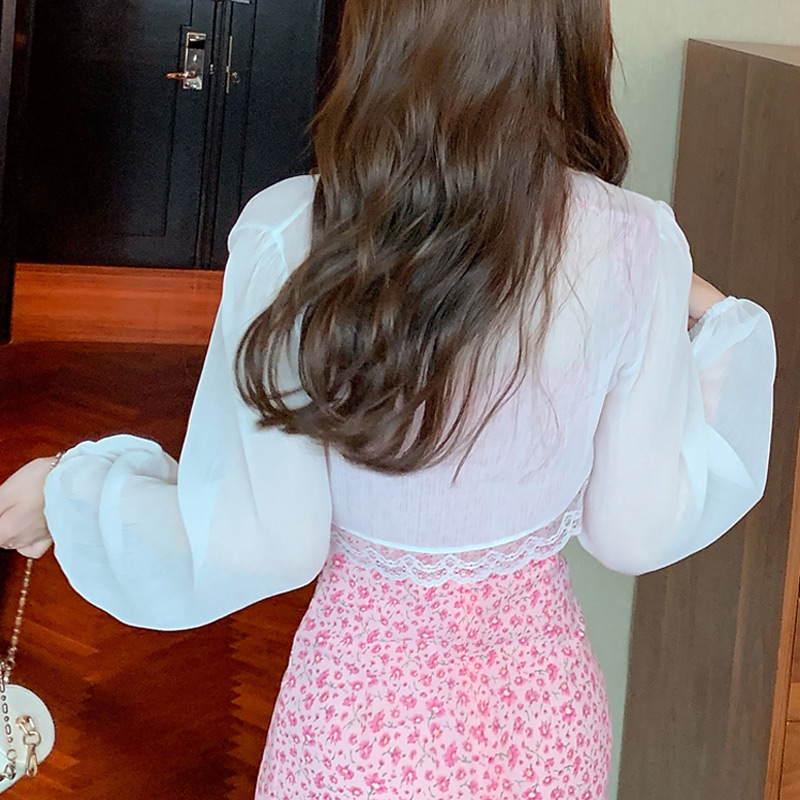 已出貨小披肩外套女2026春夏新款坎肩百搭雪紡防曬衣短款外搭開衫