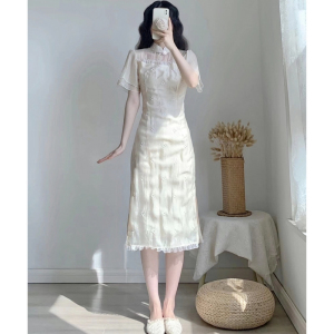 PS41467# 新款夏季少女高端改良修身气质法式连衣裙