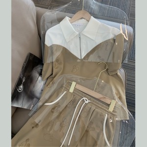 PS27608# 短裙套装女夏新款休闲时尚运动风Polo领上衣两件套 服装批发女装直播货源