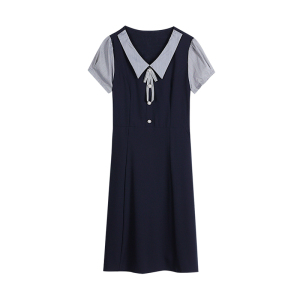 RM3490#气质连衣裙女新款夏天品牌今年爆款流行减龄短袖娃娃领小裙子