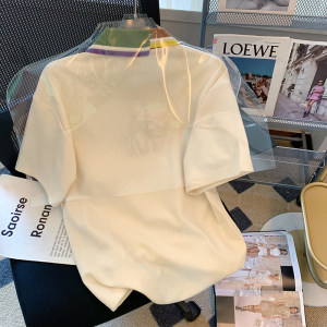 PS27732# 棉新款短袖t恤女POLO领 服装批发女装直播货源