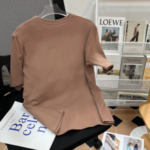 PS35244# 夏季新款纯棉宽松版项链设计感个性小众短袖T恤女 服装批发女装直播货源