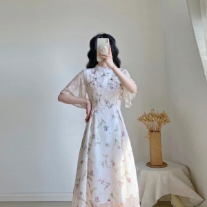 PS41468# 新款复古高级改良旗袍夏季少女气质高端汉元素连衣裙