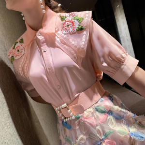 MY3714#女小香风洋气衬衫两件套装裙子法式高级感雪纺夏季
