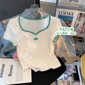 CX8938# 最便宜服饰批发 新款短袖t恤女冰丝螺纹布