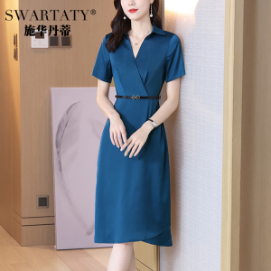 RM5654#连衣裙2023新款女小众设计修身法式高端气质简约短袖裙子女夏季