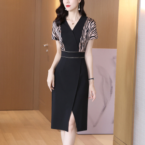 RM5884#连衣裙夏季女2023新款女气质洋气拼接时尚女士包臀裙子小众设计