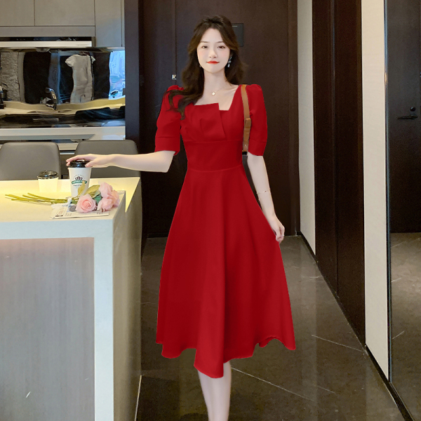 RM21776#敬酒服新娘高级感回门红色裙子小礼服平时可穿 订婚连衣裙