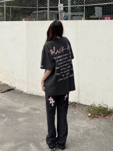 KM17695#100%棉 200g纯棉/包领包肩 S-3XL T恤女短袖夏季