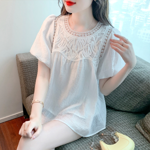 PS41213# 夏季新款韩系温柔风气质雪纺衫上衣短袖超仙的小衫 服装批发女装直播货源