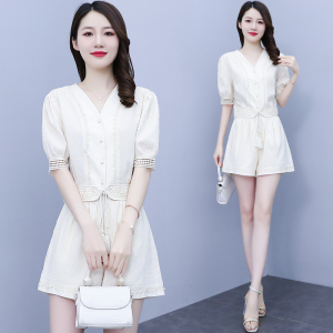 PS34710# 新款夏季韩版短裤套装女时尚显瘦减龄设计感小众洋气两件套