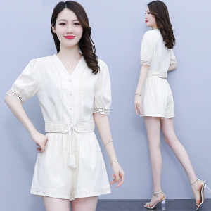PS34710# 新款夏季韩版短裤套装女时尚显瘦减龄设计感小众洋气两件套