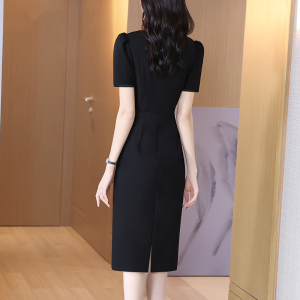 RM5882#连衣裙夏季女2023新款高级感显瘦法式黑色高端包臀裙气质裙子夏