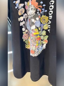 PS41350# 欧洲站夏季新款欧货潮休闲POLO领连衣裙女装印花大版T恤裙 服装批发女装直播货源