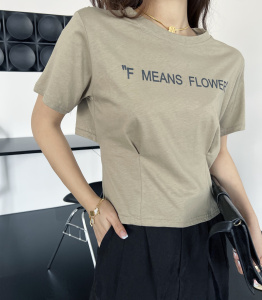 PS41608# 韩国新款设计感镂空拉链美背小众别致T恤字母印花上衣女