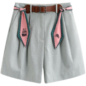 PS41615# 女装外贸清仓西装短裤夏季新款高腰设计感休闲