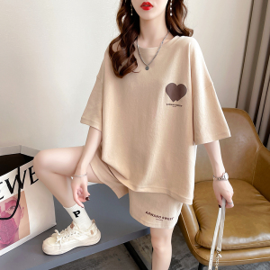 PS42466# 夏季韩版宽松T恤短裤两件套运动休闲卫衣套装女 服装批发女装直播货源