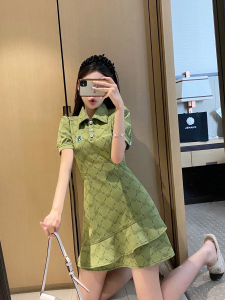 KM18829#小香风连衣裙女夏2022新款法式收腰显瘦高级感Polo裙子
