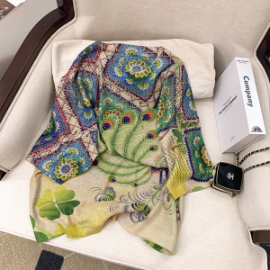 RM6874#夏季新款欧货高品质重工镶钻孔雀开屏针织上衣女