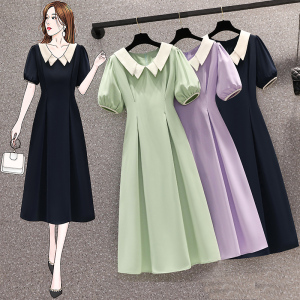 KM19920#大码女装法式赫本风连衣裙2022年新款夏季设计感小众高级裙子