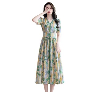 KM19386#真丝连衣裙女士高级感2022年夏季新款高端奢华桑蚕丝裙子