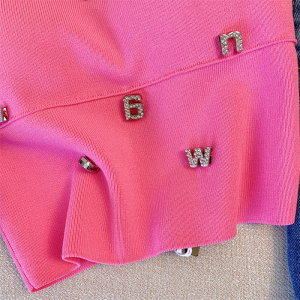 PS49662# 粉色针织吊带胸垫背心女高级夏季新款性感修身气质辣妹 服装批发女装直播货源
