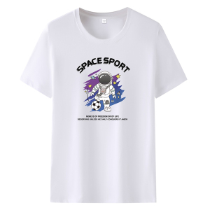 PS44603# 短袖T恤男夏季新款太空宇航员时尚印花针织上衣潮 服装批发直播货源
