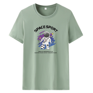 PS44603# 短袖T恤男夏季新款太空宇航员时尚印花针织上衣潮 服装批发直播货源