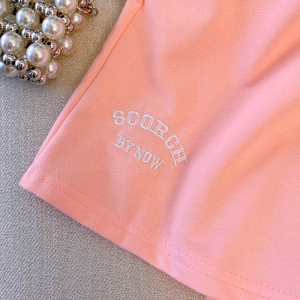 PS44921# 粉色休闲运动套装女夏新款减龄显瘦无袖上衣短裤两件套小个子 服装批发女装直播货源