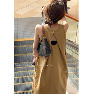 PS52388# YOMI小个子定制长岛香氛夏季无袖设计感连衣裙